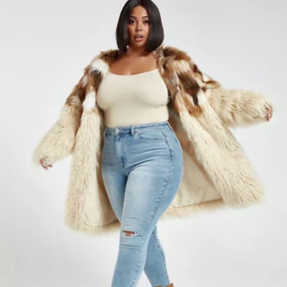 Women's 3x Faux Fur Coat